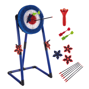 Jeu de fléchettes 3-en-1 intérieur/extérieur avec cible, étoiles et haches pour tir à l'arc - Product Image 1