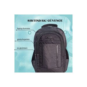 Zaino nero impermeabile per Laptop 1331 borsa da scuola