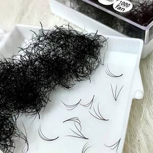 C/CC/DD/M/L Curl Volume Premade Fans Lash Extensions <b>Synthetic</b> <b>Hair</b> Handmade Black Matte Soft 3D-8D Custom Logo - Product Image 6