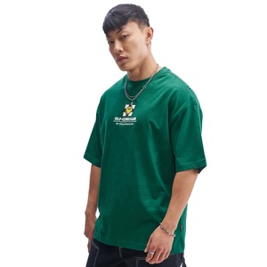 T-shirt décontracté en jersey de coton 100% pour hommes Logo de la mer dangereuse Motif à carreaux T-shirt ajusté anti-rides Coupe ample Longueur courte - Product Image 2