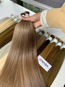 Extensiones de cabello a granel Producto de Venta caliente 2025 Color Marrón 55cm cabello vietnamita de alta calidad - Product Image 5