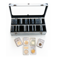 Boîte de rangement et d'exposition pour pièces de monnaie en aluminium personnalisée, capacité de 50 supports PCGS NGC ANACS, collection classée