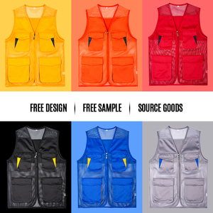 Chaleco de malla con múltiples bolsillos ODM/OEM personalizado para hombre, chaleco transpirable para pesca al aire libre, senderismo, fotografía, proveedor Mouz Ind. - Product Image 2
