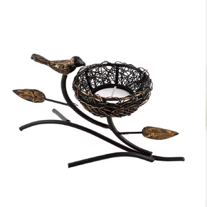 Portavelas de Metal con Forma de Nido de Pájaro para Decoración del Hogar en Navidad, Portavelas, Faroles, Frascos para Velas, Rayan - Product Image 3