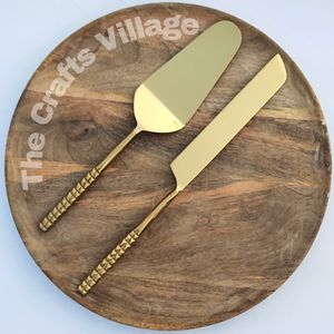 Juego de servidor de pastel de acero inoxidable de último diseño para una experiencia gastronómica superior de agarre cómodo en el hogar o el restaurante - Product Image 1