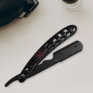 Rasoir à bord droit avec 100 lames à bord unique rasoir de barbier professionnel coupe gorge Shavette Kit de rasoir droit pour hommes - Product Image 5