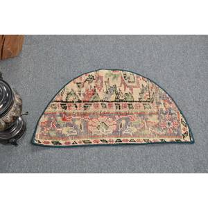 พรมขนแกะสไตล์ตุรกีขนาด2.5 x 1.5ft กม. แบบคลาสสิกลวดลายแอบสแตรกขนาดใหญ่สำหรับโถงทางเดินพรมยางหนา10มม. สำหรับห้อง - Product Image 1