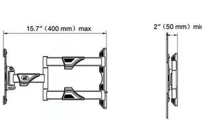 Strong Wall Mount Bracket For <b>Flat</b> Screen Display Up To 85 Inches With Safety Lock And Heavy Gauge Steel Structure - Product Image 6