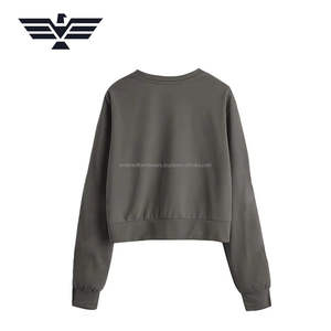 Suéter Corto Informal de Punto 100% Algodón para Mujer, Superventas, de Alta Calidad, para Invierno, Estilo Urbano, Color Personalizado, Transpirable - Product Image 4