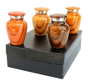 Urnes de crémation en métal de qualité supérieure de style européen pour cendres humaines et animales Petites tailles pour les funérailles et le stockage - Product Image 3