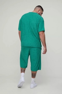 High Quality Plus Oversized <b>Towelling</b> Jacquard <b>Short</b> Tracksuit Premium Quality Breathable Casual Wear Pullover Tracksuit For <b>Men</b> - Product Image 2