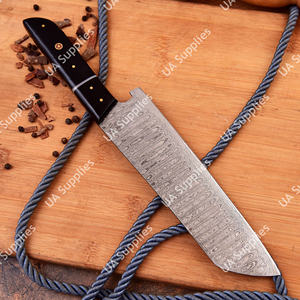 มีดทำครัวเชฟเหล็กดามัสกัสแท้ งานแฮนด์เมดระดับมืออาชีพ ด้ามจับยาว 8 นิ้ว น้ำหนักเบา ใช้ได้ทั้งมือซ้ายและขวา เป็นมิตรต่อสิ่งแวดล้อม ด้ามไม้/อีพ็อกซี่ - Product Image 4
