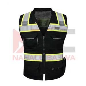 Gilet de sécurité de travail Offres Spéciales haute visibilité bande réfléchissante gilet de sécurité de construction à glissière avant. - Product Image 1