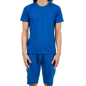 Ensemble de survêtement court pour homme de haute qualité, ensemble décontracté respirant en coton, t-shirts et shorts, ensemble 2 pièces pour homme - Product Image 1
