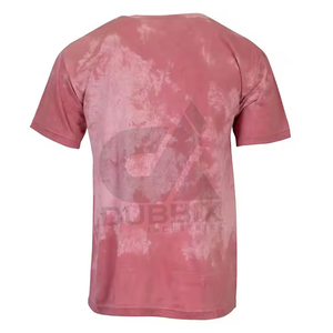 T-shirt uni délavé à l'acide, coupe classique, pour homme, en tissu épais, délavage vintage, écologique, respirant, logo personnalisé - Product Image 2