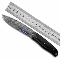 Industriequalität Handgefertigtes Jagdmesser mit Gerader Klinge aus Damaszener Stahl HRC 58-62 mit Twist-Muster, OEM Anpassbar