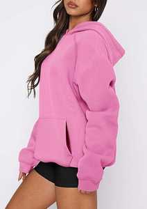 High Quality <b>Vintage</b> Oversized Women's Printed Fleece Crop Hoodie Autumn Winter Thick Hooded <b>Sweatshirt</b> Loose Casual Custom - Product Image 3