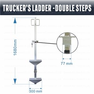 Échelle de marche pliable robuste pour camions à plateau et remorques à plateau sec - Product Image 3