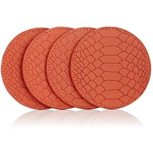 ที่รองแก้วเครื่องดื่มหนังแท้ทรงสี่เหลี่ยมโลโก้แบบสร้างสรรค์ผลิตในอินเดีย - Product Image 6