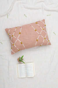 Luxury Boho Style Organic Cotton Woven Lumbar <b>Cushion</b> <b>Cover</b> New Arrival 18x18/20x20 Jute Fringe Home Hotel Pure Throw Pillows - Product Image 3