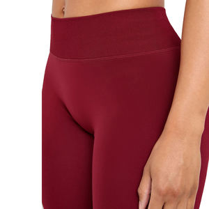 Servicio OEM, Mejor Precio, Leggings de Yoga Personalizados para Mujer, de Alta Calidad, Antibacterianos, Sin Costuras, con Logotipo en la Cintura, Profesionales, Color Marrón Sólido - Product Image 5