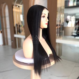 Pelucas muy sedosas de la mejor calidad, cabello crudo Real, cabello humano vietnamita 100%, peluca recta con cierre de Color Natural - Product Image 3