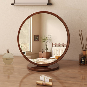 <span class=keywords><strong>2025</strong></span> Bằng Gỗ Phong Cách Túi Cầm Tay Make up Gương Vòng Ưa Thích Mini Đứng Cầm Tay Gương - Product Image 1