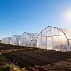 Serre en film multi-voûtes écologique avec des matériaux durables pour la culture biologique de semis et de légumes - Product Image 1