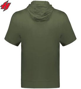 Sudadera de felpa francesa de manga corta personalizada de alta calidad para hombre nueva moda Otoño deporte liso polar estampado al por mayor Sudadera con capucha - Product Image 4
