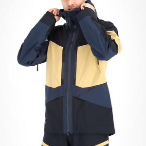 Venta al por mayor de chaquetas de esquí personalizadas para hombre ropa de invierno cómoda a prueba de viento impermeable con capucha cuello frontal Logo chaqueta de esquí de nieve - Product Image 2