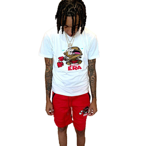 2024 nouveau été hommes respirant 100% coton à manches courtes T-shirt et Shorts deux pièces ensemble survêtement de gymnastique personnaliser - Product Image 1