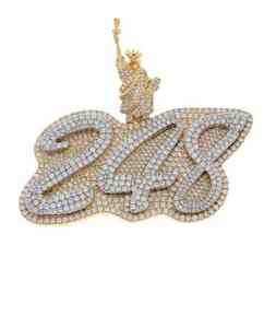 Pendentif Moissanite Hip Hop Statue de la Liberté en Argent Sterling Plaqué Or 18K, 12 Carats VVS1, Personnalisé avec Nom, Style Luxe Iced Out 248 - Product Image 3