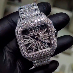 Relojes Skeleton Square de 40 mm con Moissanita y Aleación |   Estilo Antiguo de Lujo para Negocios VVS |   Suministro al por Mayor de Joyería con Incrustaciones de Diamantes - Product Image 5