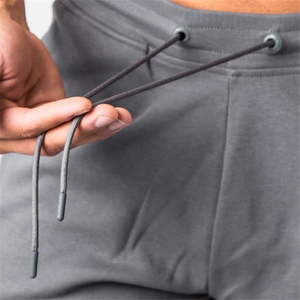 Custom Men <b>Slim</b> Fit Solid Woolen <b>Jogger</b> Pants Breathable Quick Dry Athletic Trousers Lightweight Elastic Waist Drawstring Side - Product Image 3