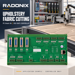 Contrôleur numérique de couteau CNC pour la découpe de tissus d'ameublement et de housses de siège - RADONIX PC-Smart 4A - Product Image 1