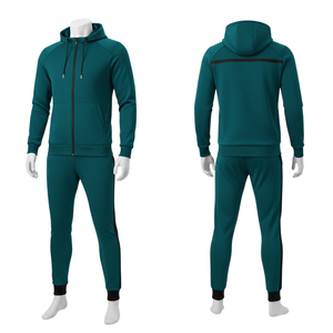 Conjunto Deportivo para Hombre, Color Borgoña, Estilo Urbano, Ligero, Transpirable, 100% Algodón, Sudadera para Correr, Ropa Deportiva para Entrenamiento al Aire Libre, Venta al Por Mayor - Product Image 2