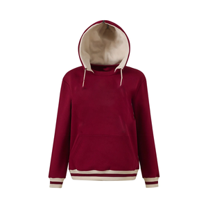 เสื้อฮู้ดดี้เดลต้า คริมสัน เพรป ยูนิเซ็กซ์ ผ้าฝ้ายออร์แกนิคฟลีซ 300 กรัม เป็นมิตรกับสิ่งแวดล้อม สำหรับฤดูหนาว รับผลิตตามแบบ OEM ปักโลโก้ด้วยไหมเชนีล - Product Image 1