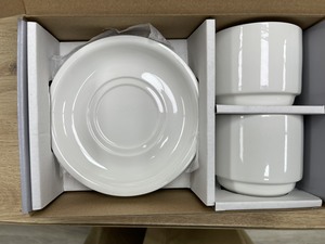 ชุดถ้วยชาเซรามิก180มล. สีขาว W 8.0 x H 7.0จานรองยูเนี่ยนสีขาว W 14.0 x H 2.0 2x SE07 + SN1717 2x ผลิตในเวียดนาม - Product Image 5