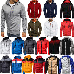 Sudadera con capucha completa para hombre con LOGO personalizado, de poliéster/algodón, con estampado, negra, que cubre la cara, de ajuste regular, antibacteriana, de secado rápido y cortavientos. - Product Image 6