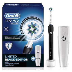 Cepillo de Dientes Eléctrico Oral-B PRO 700 Cross Action con Cerdas Medianas para un Blanqueamiento Dental Eficaz, Ultrasónico, Inteligente, IPx4 - Product Image 3
