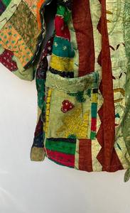 แจ็กเก็ต Kantha โบฮีเมียนโบฮีเมียนทำมือสไตล์โบฮีเมียนตัดผ้าตัดต่อสำหรับฤดูหนาวสไตล์โบฮีเมียน - Product Image 3