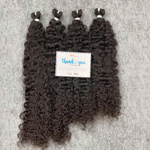 Extensiones de cabello virgen vietnamita de doble estiramiento 100% de alta calidad, cabello de trama de rizo rizado, cabello de trama de Color Natural - Product Image 3
