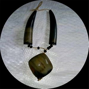 สร้อยคอฮอร์นที่ติดแท็กสร้อยคอเขาควายธรรมชาติทำด้วยมือสินค้าอินเดีย - Product Image 3
