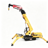 Mini-grue araignée tout-terrain diesel/électrique avec une hauteur de levage de 18 m pour chantier de construction sur terrain accidenté