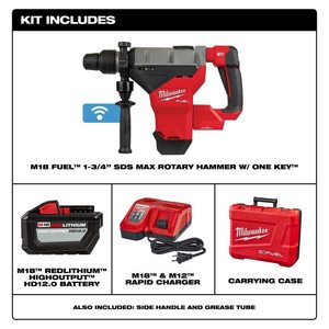 Martillo Rotatorio Eléctrico M18 FUEL SDS MAX de 1-3/4 Pulgadas con UNA Llave y Batería de 12 Ah - Product Image 4