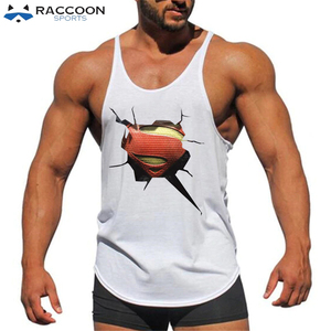 Hot Sale Breathable Quick-Dry Eco-Friendly Singlets for Men's Bodybuilding Fitness Wear Custom Colors OEM Service Raccoon Sports - Product Image 2