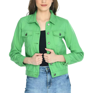 Chaquetas Vaqueras Casuales a la Moda para Mujer, Nuevo Diseño, Estilo Patchwork, Color en Contraste, Holgada, Chaqueta Vaquera Simple para Mujer - Product Image 2
