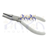 Alicates de punta plana de acero inoxidable de alta resistencia de 160 mm con mangos de PVC, mordazas lisas, para crimpado, pelacables, fabricación de joyas, pesca, OEM