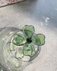 Hot Sale Creative Design Lucky Four-Leaf Clover Glass <b>Cup</b> High Borosilicate Juice <b>Cup</b> Transparent Milk <b>Cup</b> <b>Set</b> for Gift - Product Image 5