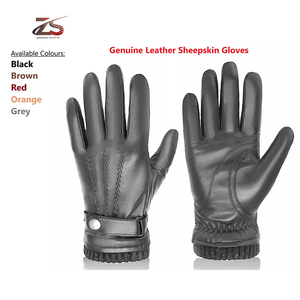 Gants de conduite, gants en cuir d'hiver tendance, en provenance du Pakistan - Product Image 3